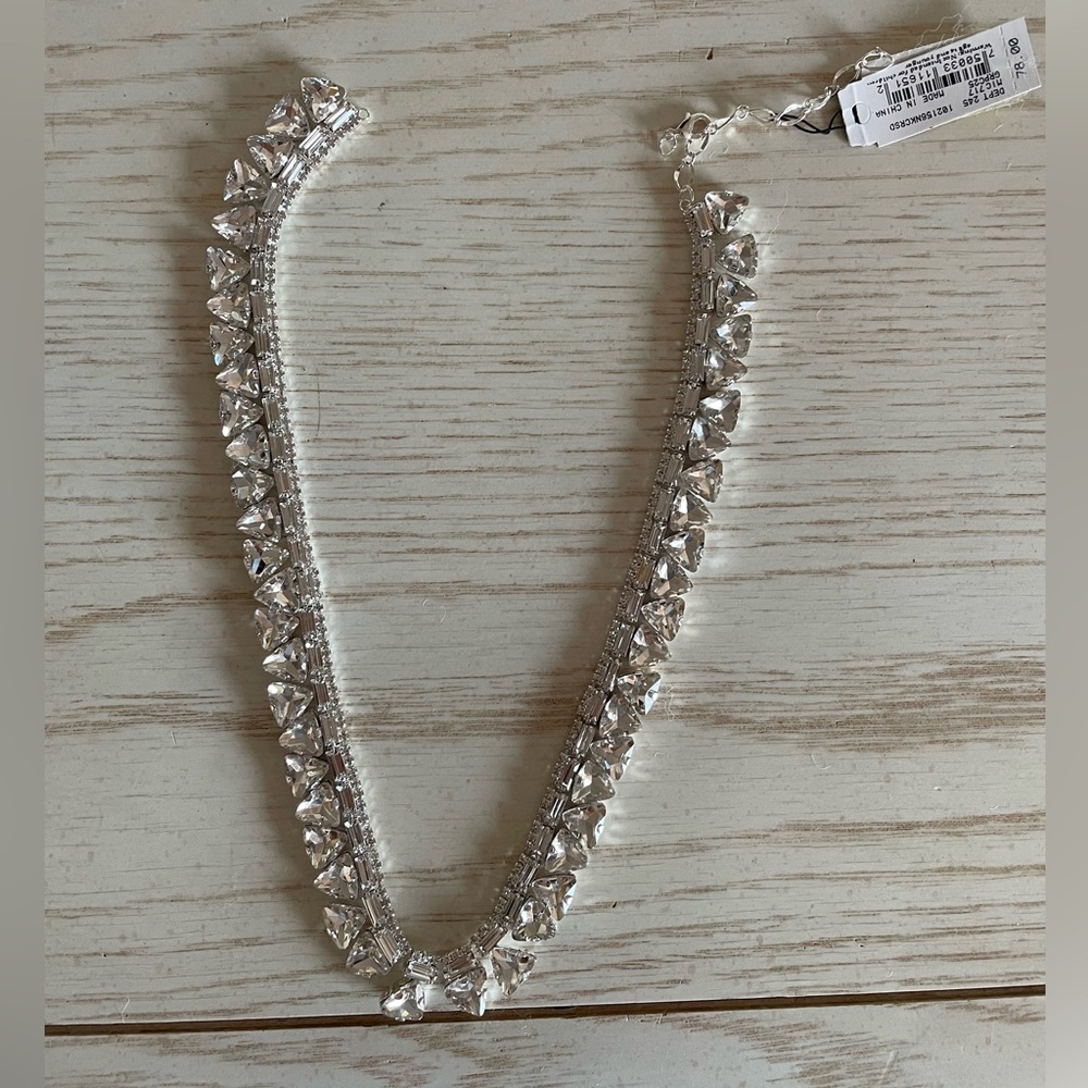 Dazzling Crystal Silver Necklace